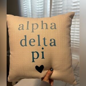 Alpha delta pi sorority throw pillow
